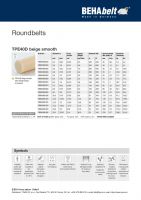 Dimensions and Parameters of 40 Shore D Polyester Round Open-Ended Belts - Preview