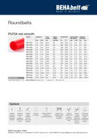 Dimensions and Parameters of 80 Shore A Polyurethane Round Open-Ended Belts - Preview