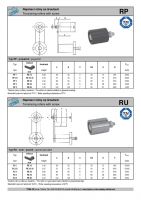 Dimensions and Parameters of RP and RU Rollers - Preview