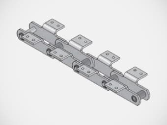 Reinforced Conveyor Chains with Attachments