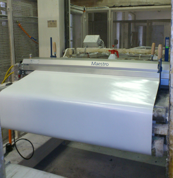 Montáž plochého pásu u zákazníka Montáž plochého pásu u zákazníka