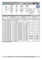 Dimensions and Parameters of 12B Taper Bored Sprockets for DIN 8187 Roller Chains - Preview
