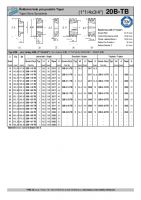 Dimensions and Parameters of 20B Taper Bored Sprockets for DIN 8187 Roller Chains - Preview