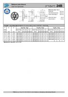 Dimensions and Parameters of 24B Cast Iron Sprockets for DIN 8187 Roller Chains - Preview