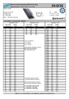 Dimensions and Parameters of CONTI-V 25/-, 32/D and 40/E V-Belts - Preview