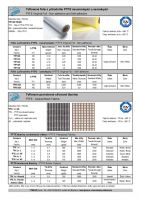 Dimensions and Parameters of PTFE Virginal Foils and Coated Mesh Fabrics - Preview