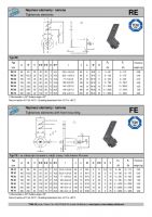 Dimensions and Parameters of RE and FE Tighteners Elements and SB Supports - Preview