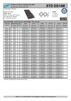 Dimensions and Parameters of DSTD DS14M Timing Belts - Preview