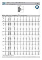 Dimensions and Parameters of T10 Pilot Bore Timing Pulleys for Polyurethane Belts - Preview