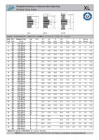 Dimensions and Parameters of XL Standard Pilot Bore Timing Pulleys - Preview