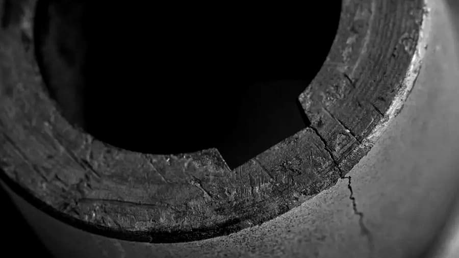 Bush failure – crack at the keyway