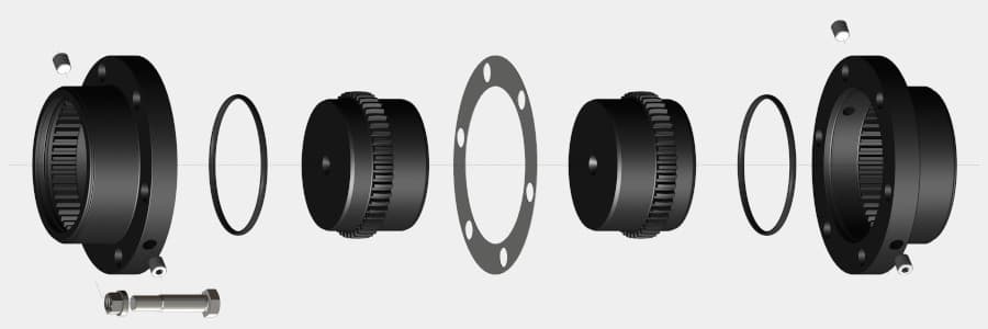 ESCOGEAR F Series Coupling Exploded View