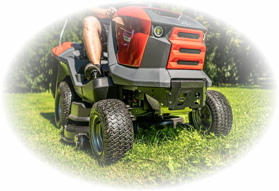 Garden belts - illustration image of a mower