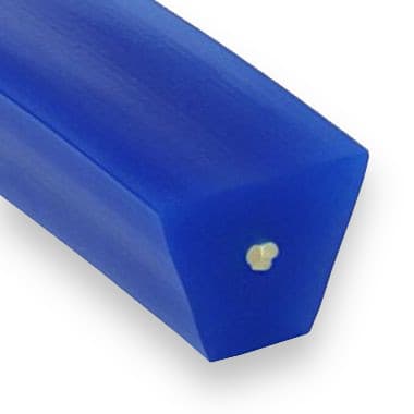 PU85A 10 × 8 (10/Z) - Smooth Reinforced (88 ShA, Aramid Cord, Ultramarine Blue) - 50m Roll – Illustrative Image