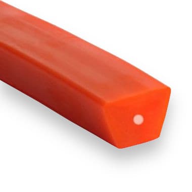 PU75A 17 × 11 (17/B) - Smooth Reinforced (80 ShA, Glass Cord, Orange) - 50m Roll – Illustrative Image