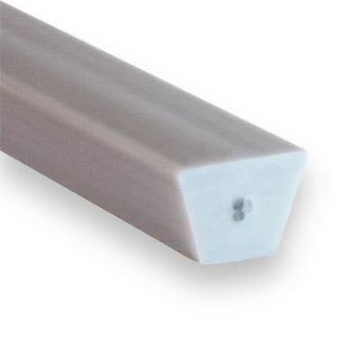 PU75A 22 × 14 (22/C) - Smooth Reinforced (80 ShA, Polyester Cord, Light Grey) - 50m Roll