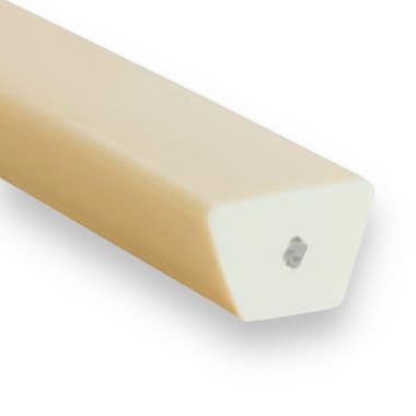 PU95A 22 × 14 (22/C) - Smooth Reinforced (95 ShA, Polyester Cord, Beige) - 50m Roll