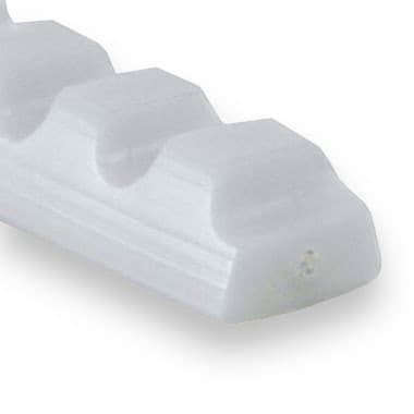 PU90A 13 × 8 (13/A) - Notched Reinforced (92 ShA, Polyester Cord, White) - 50m Roll – Illustrative Image